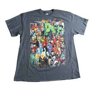 Marvel Comics Mad Engine T Shirt All Characters Mens Large Gray